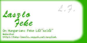 laszlo feke business card